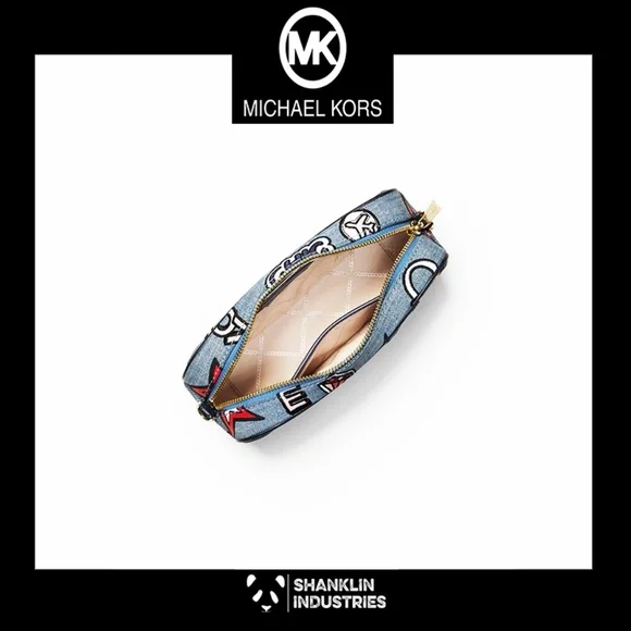 MICHAEL KORS 🔥🔥Ginny Med Embroidered Denim Crossbody - Picture 7 of 7